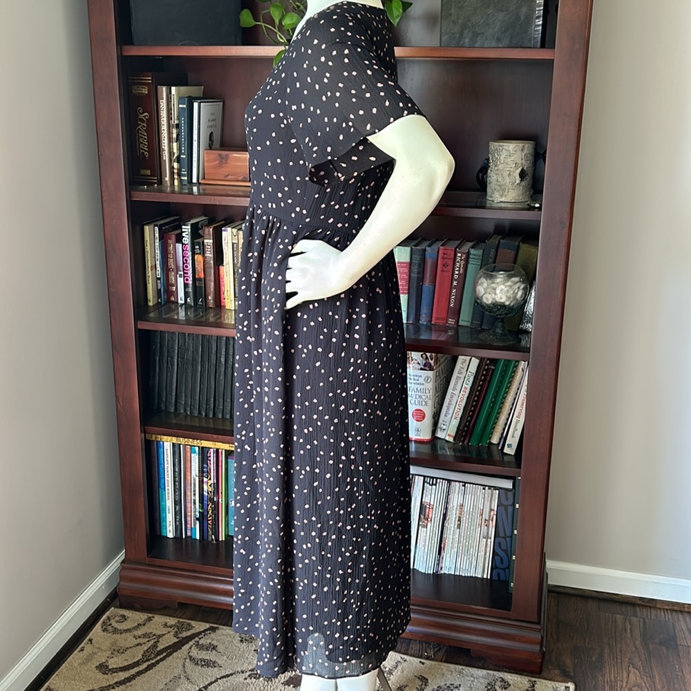 Madewell Flutter Sleeve Button Front Midi Dress W… - image 5